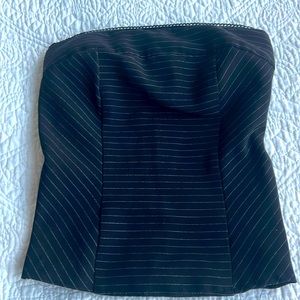 Strapless top and white stripe size S